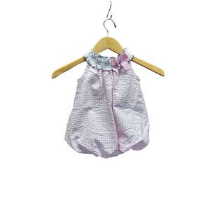 Rare Editions Size 12 Month Romper Pink and Purple